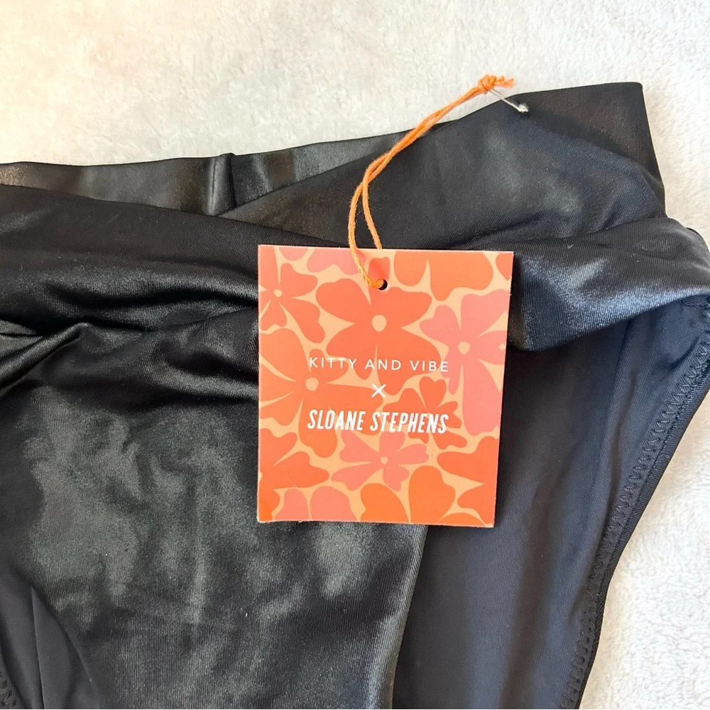 NWT Kitty and Vibe x Sloane Stephens Bikini Bottom Black Size S1